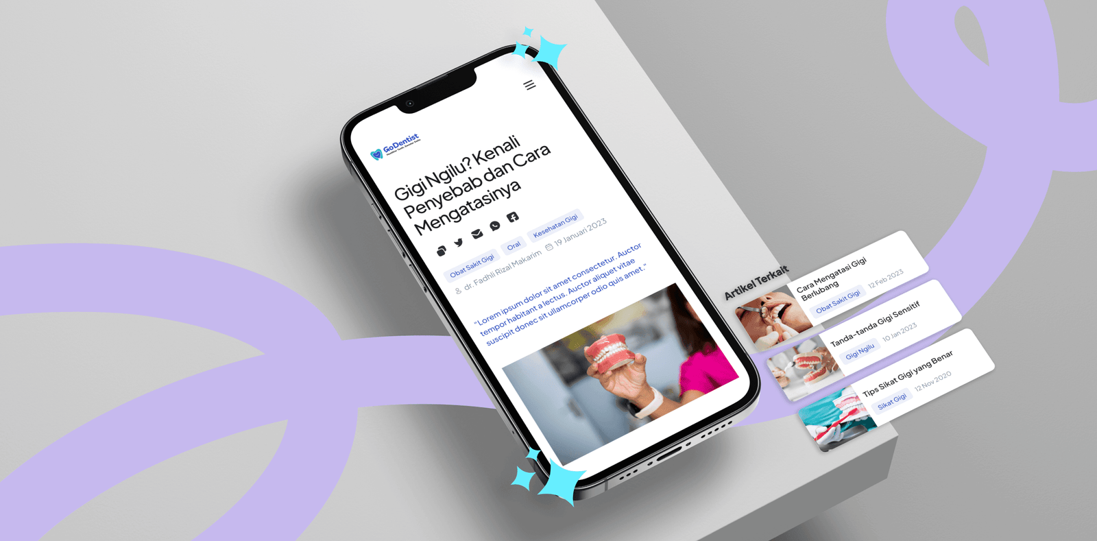 godentist web in mobile